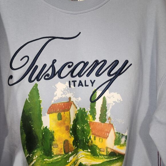 Tuscany Italy women's size Large blue sweatshirt - Picture 6 of 7